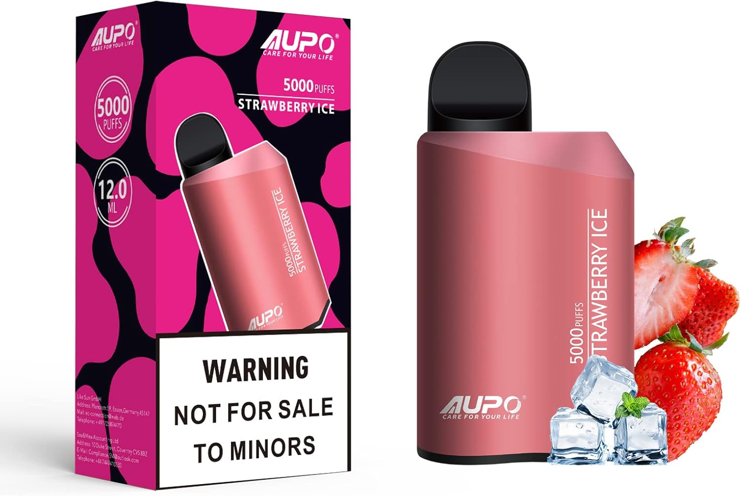 AUPO Disposable Vape 5000 Puffs Bar No Nicotine No Tobacco Pens, 6