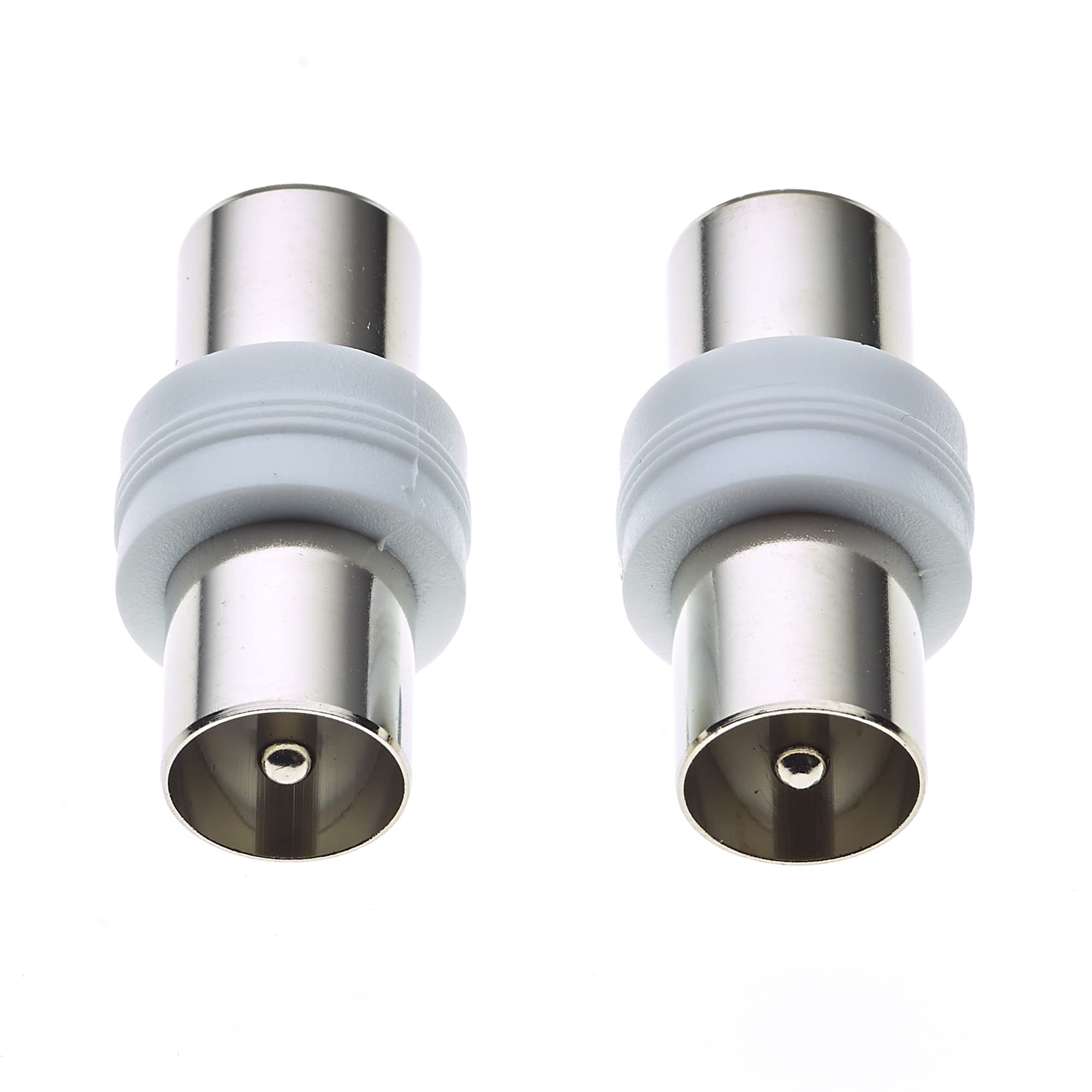 Keple Adattatore Spina Coassiale TV - Adattatore Connettore A Barilotto Convertitore Per Antenna Satellitare FM Cavo Coassiale - Confezione Da 2