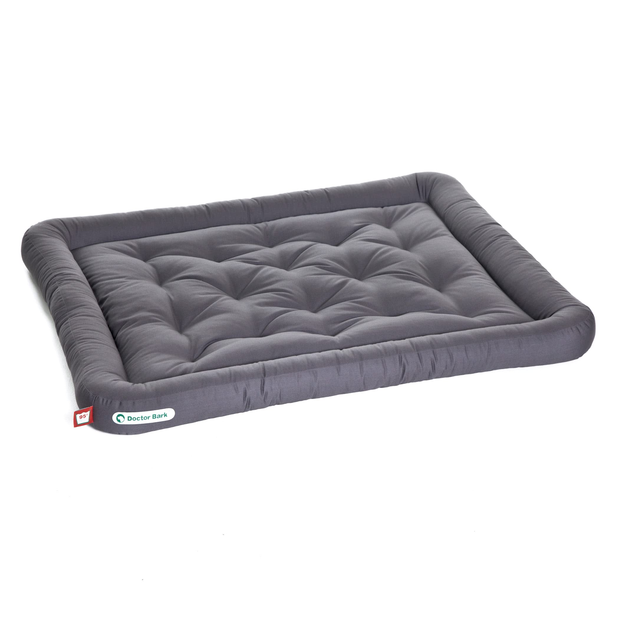 Doctor Bark Urban Hondenkussen, orthopedisch hondenbed voor middelgrote honden, wasbaar tot 95 °C, robuuste indoor/outdoor hondenmatras, Made in Germany, M, 70 x 50 cm, grijs