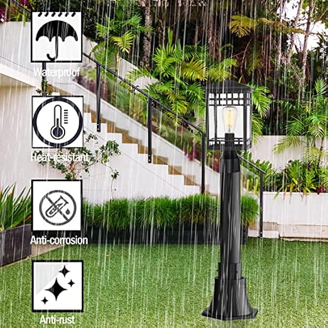 Outdoor Post Lights Lamp Post Light Fixture Pillar Lantern