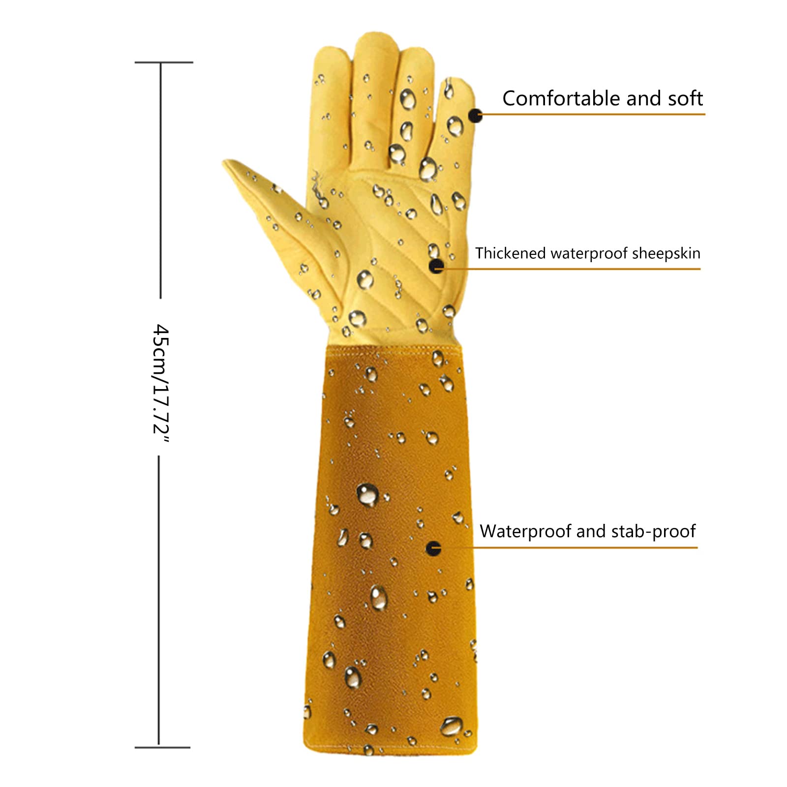 Guanti in pelle per potatura di rose, proteggono le mani, le braccia, il giardinaggio, regalo per uomini e donne, con guanto lungo in pelle resistente all'usura, guanti invernali da donna