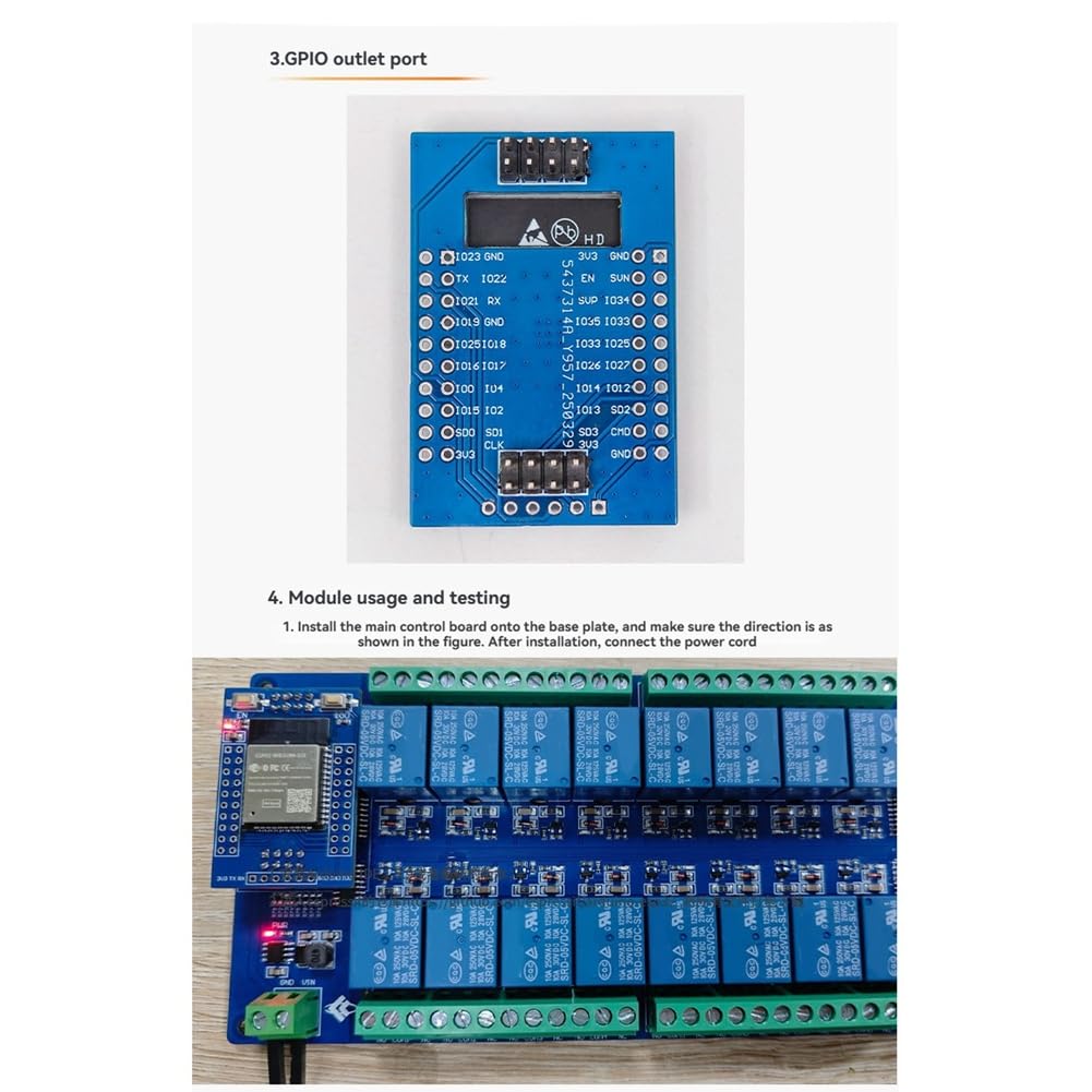 32 Channel Relay Development Board DC Netzteil WiFi Bluetooth Relay ESP32-WARK für Smart Home