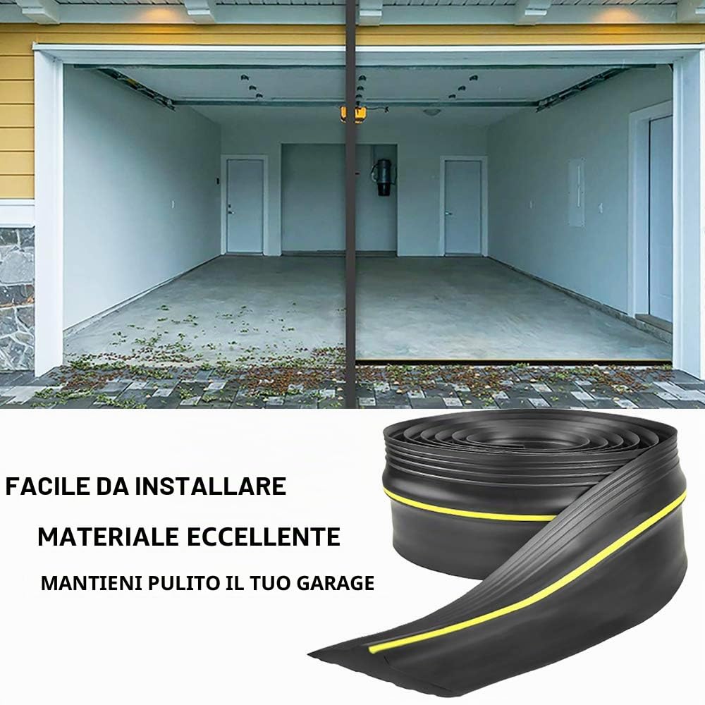 Guarnizione Della Porta del Garage 6 m Guarnizione Soglia Porta Garage, Universale Guarnizione per Porta Garage, resistente alle intemperie, ideale per mantenere i garage puliti e asciutti