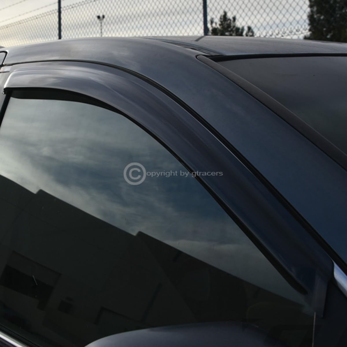 R&L Racing Ventvisor Window Deflectors Compatible with 2004-2014 Ford F150 Super Cab | Dark Smoke Front-Rear Sun/Rain Guards Side Window Visors (2-Piece Set)