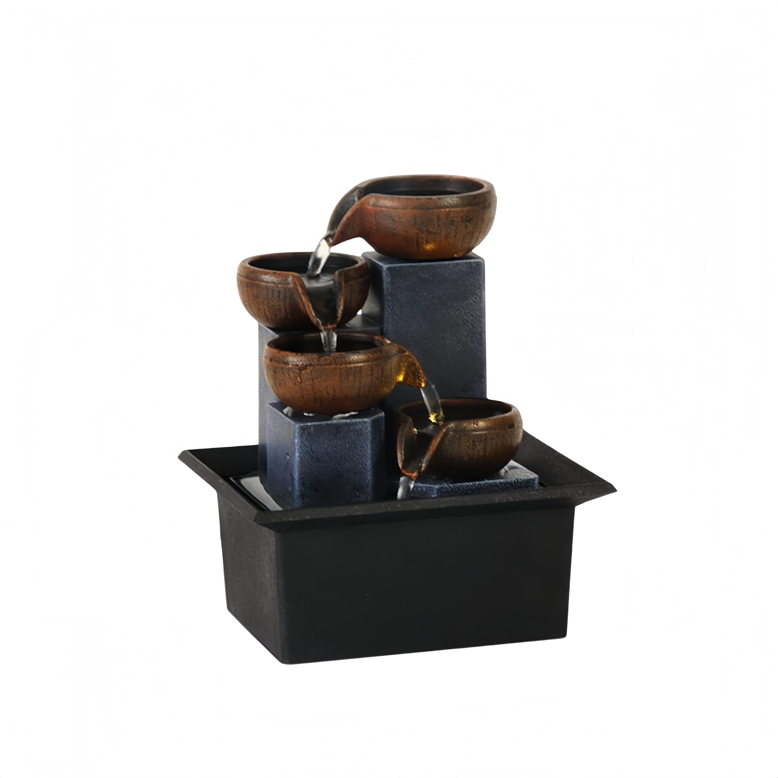 Fuente de Agua de sobremesa para Interiores: Elemento Decorativo para meditación, Yoga, Estudio, té, Salas de Estar, oficinas y Salones de Belleza.