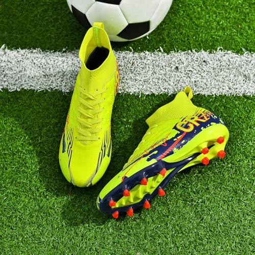 Image of Soccer Cleats for Mens Womens Indoor Turf Soccer Shoes Youth AG TF Training Football Boots Unisex