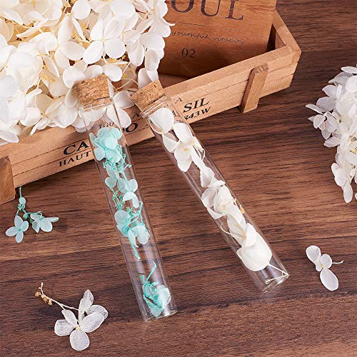Image of BENECREAT 20 Pack 30ml (1oz) Glass Tubes with Cork Stoppers, Small Clear Empty Bottles for Essential Oils, Perfume, Science Experiments & Decorative Storage