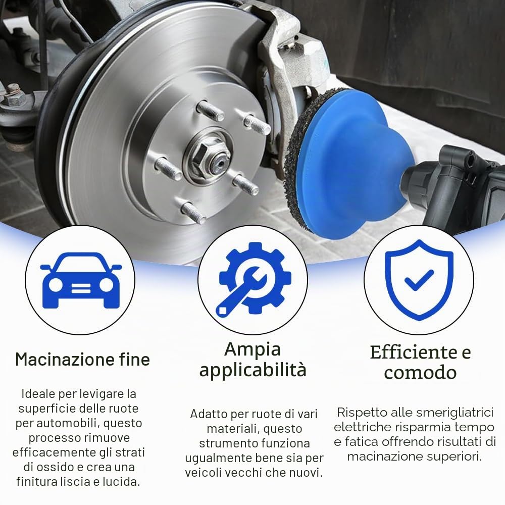 Smerigliatrice mozzo ruota auto, smerigliatrice mozzo ruota auto con ruota abrasiva da 150 mm, smerigliatrice per vaso, mozzo della ruota, smerigliatrice per cambio cerchioni, rimozione della
