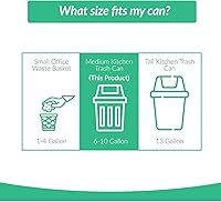 Vista 4 de Reli. Bolsas de basura compostables de 6 a 8 galones 200 unidades a granel ASTM D6400 Verde Ecológicas Para abono