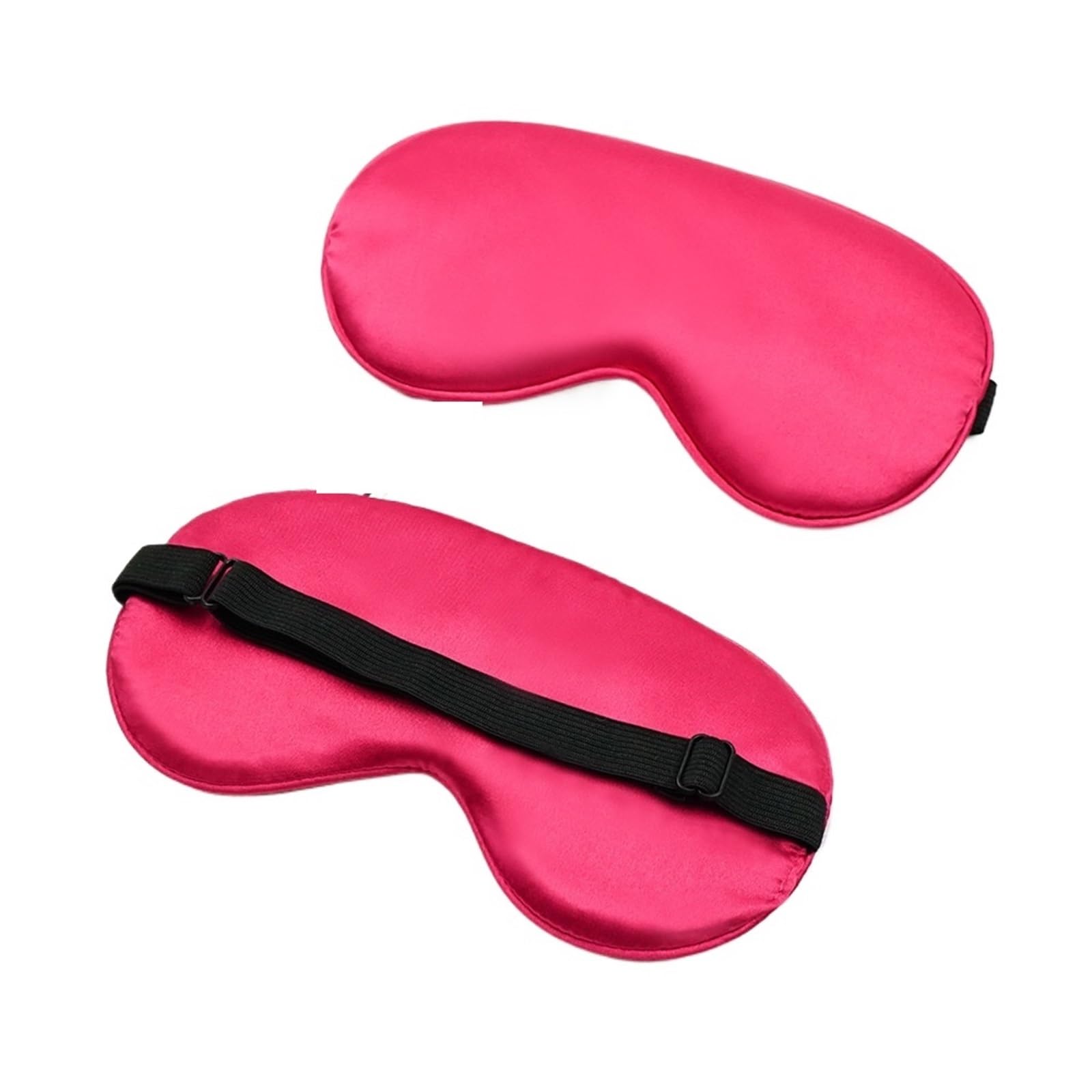 Ahiojegx Red Silk Eye Mask Eye Cover Imitated Silk Sleep Eye Mask Sleeping Padded Shade Patch Eyemask Blindfolds Portable Travel Eyepatch Travel Relax Rest(Red)