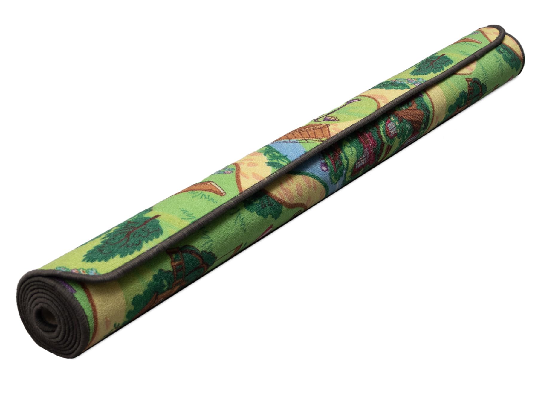 Primaflor Kinderteppich CANDY TOWN rosa 160 x 200 cm Interaktiver Straßenteppich mit Märchenkulisse, kurzflorige Kindermatte mit Straßen und Flüssen, CE geprüft, pflegeleicht, Fußbodenheizung geeignet