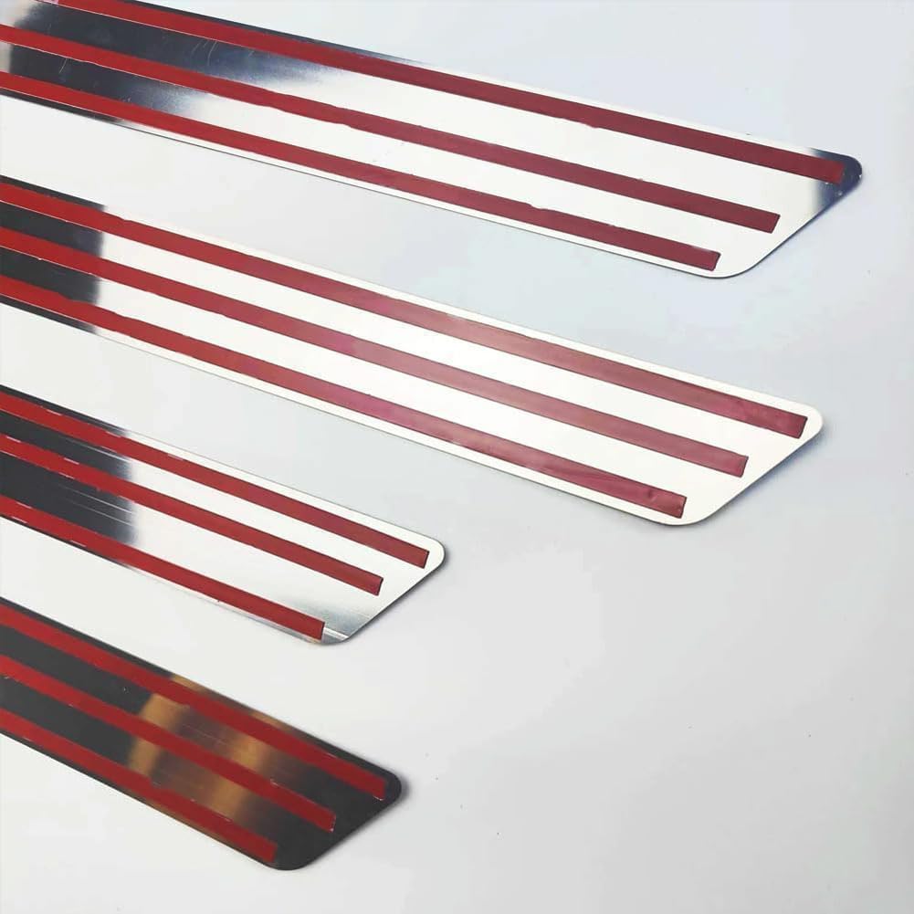 4 Pezzi Battitacco in Acciaio Inossidabile per Mini One Cooper R56 Bj. 2006-2011, Protezione Battitacco Robusti Accessori per Auto