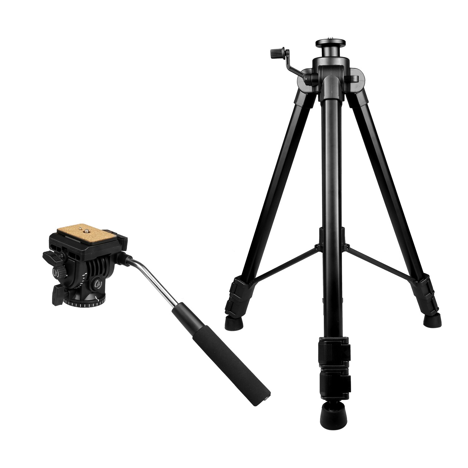 Video Tripod with Fluid Head, Kamisafe VT1500 Heavy Duty Tripod Video