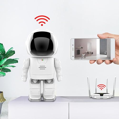 Miniatura 7 de Cámara de vigilancia, Monitor de seguridad 1080P Visión nocturna de 360 grados, Robot detección de movimiento de audio de 2 vías, Monitoreo remoto