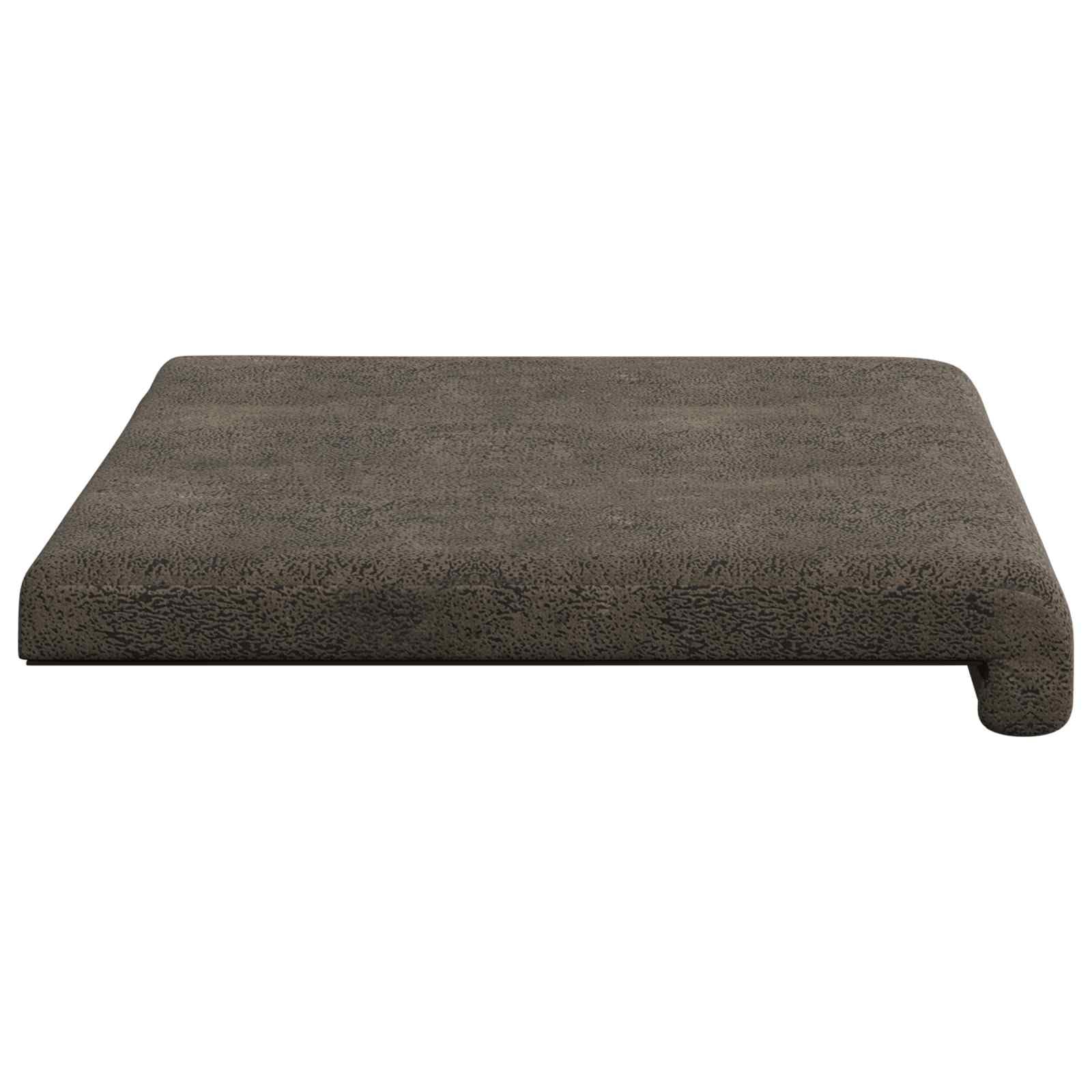Cojín para banco en forma de L, ante sintético, color gris oscuro