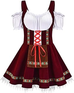 Oktoberfest Dress for Women German Beer Maid Costume Bavarian Dirndl Dress Traditional Halloween Outfit