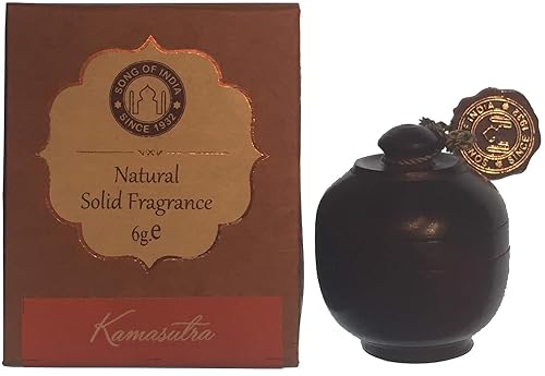 Miniatura 2 de Song of India - Perfume sólido en tarro de palisandro tallado a mano con tapa atornillada (almizcle egipcio)