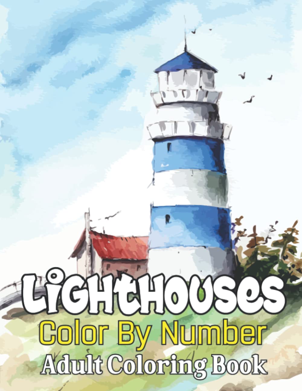 Buy Lighthouses Color By Number Adult Coloring Book Big Coloring Book