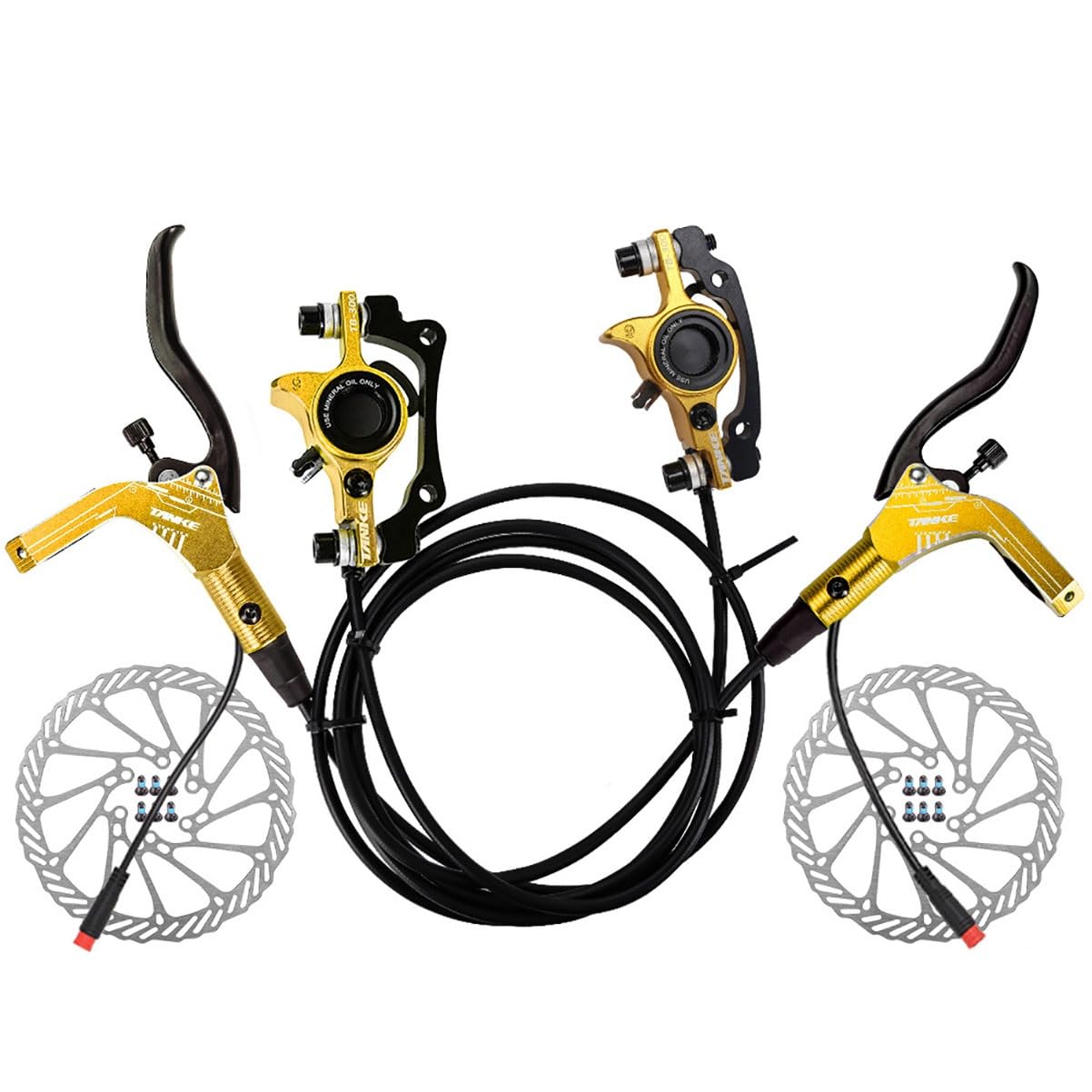 Hydraulische Rem Met 160mm Rotors E-bike Hydraulische Remset 890 Mm Links Voor En 1570 Mm Rechts Achter Hydraulische Schijfrem Voor Elektrische Fiets Fiets Scooter (Color : Green Hydraulische Rem Met 160mm Rotors E-bike Hydraulische Remset 890 Mm Links Voor En 1570 Mm Rechts Achter Hydraulische Schijfrem Voor Elektrische Fiets Fiets Scooter (Color : Green