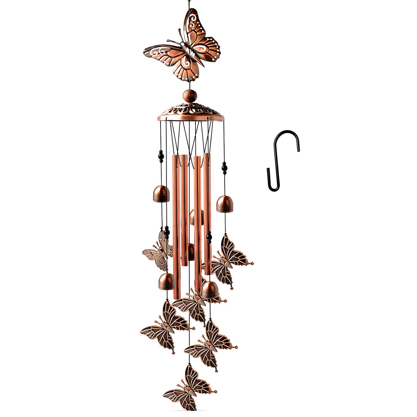 Campanas de viento conmemorativas de mariposa regalo de simpatía y recuerdo para patios y balcones
