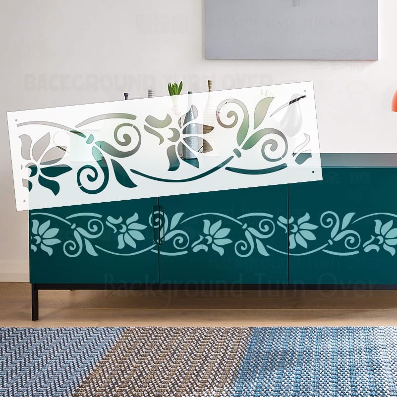 Pochoir de séparation celtique réutilisable pour grand motif mural sans bavure