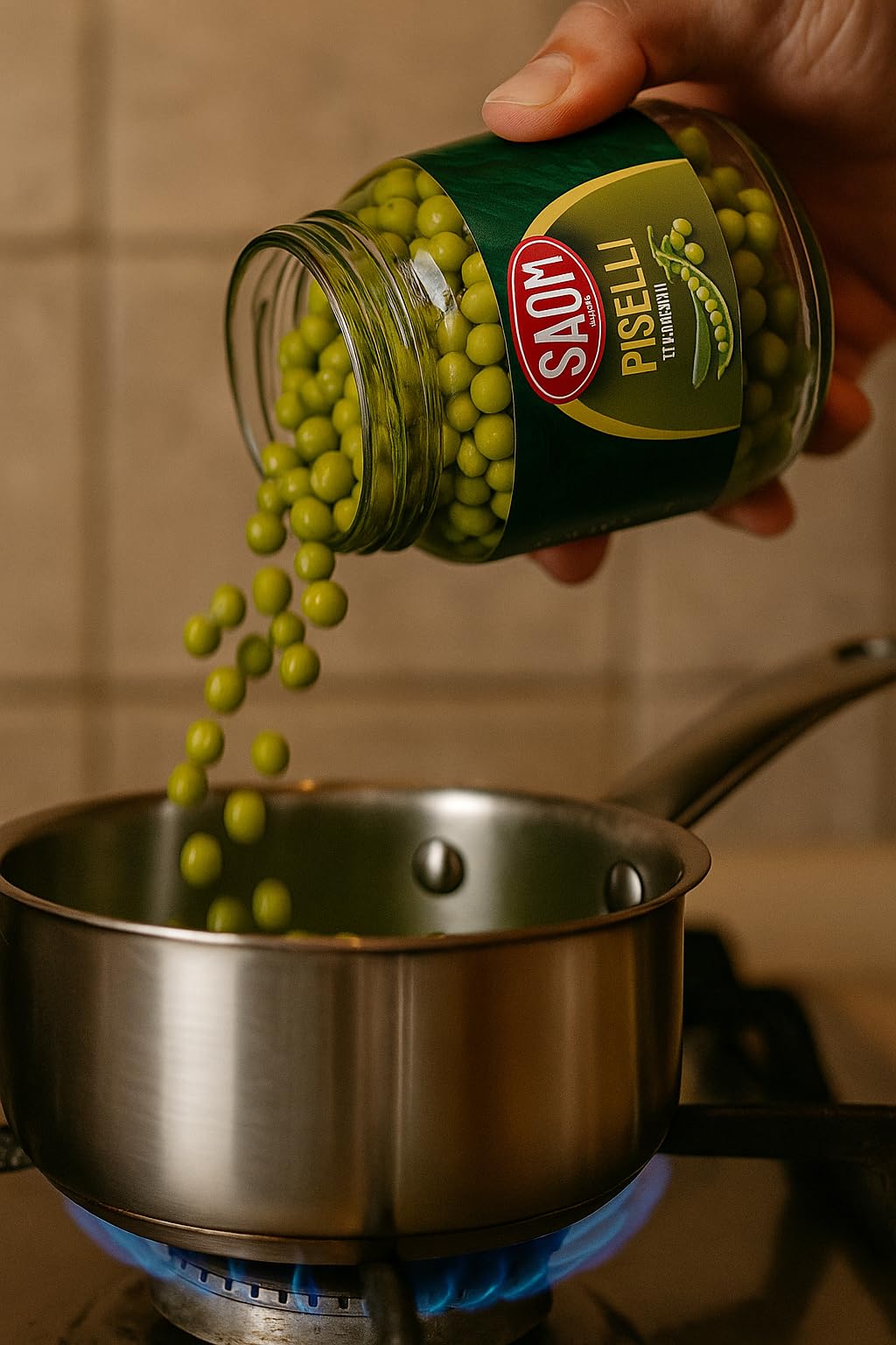 Piselli Finissimi in Vaso di Vetro 350g (Confezione da 12) – Piselli Italiani Teneri e Gustosi, 100% Naturali e Senza Conservanti – Pronti all’Uso per Contorni, Insalate, Zuppe e Ricette