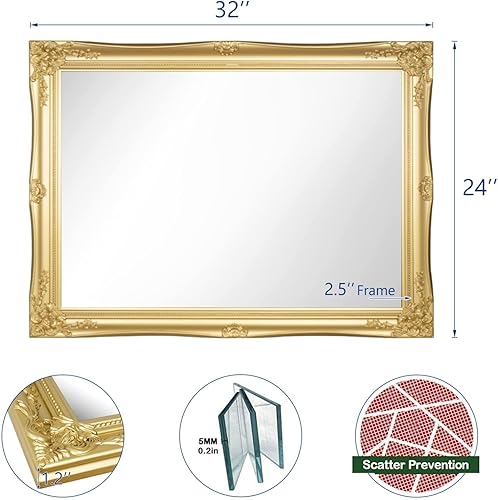 Miniatura 4 de H-A Espejo grande de longitud completa, espejo de tocador independiente para dormitorio, 65 x 22 pulgadas