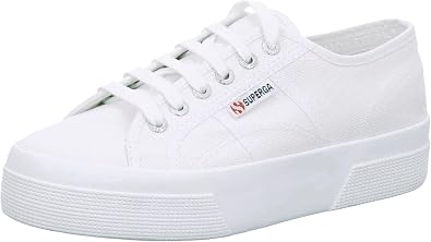 Superga 2740 Platform Sneakers for Men and Women - Iconic Italian Mens and Womens Tennis Shoes with Breathable Canvas Upper, Non Slip Rubber Sole