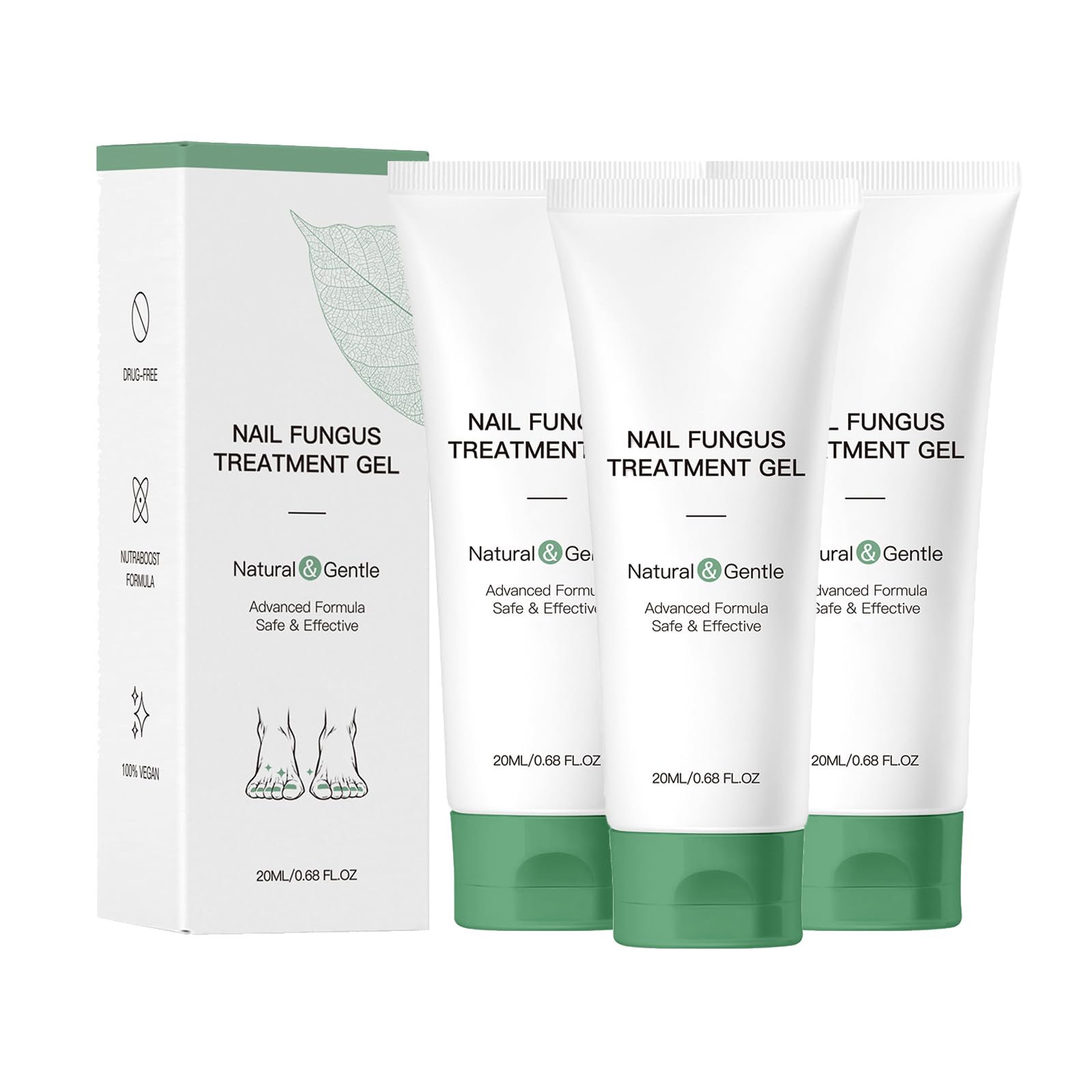 Nutraboost Nail Treatment Gel, Nail Growth Serum for Repair & Strengthener, Multi-Purpose Nail Repair Serum (3)