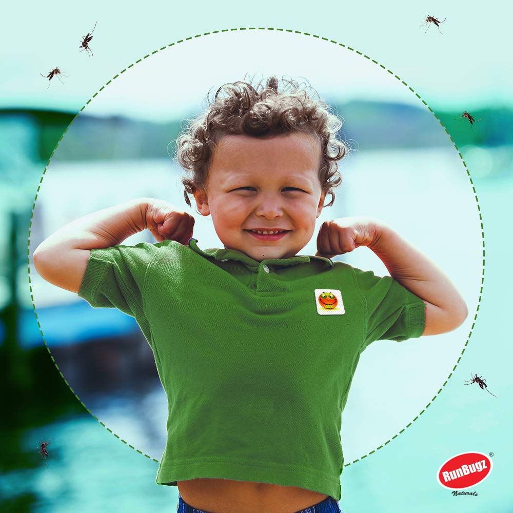 Runbugz Anti-Mosquito Smiley Patches for Babies, 24 count | Natural Protection from Disease Spreading Mosquitoes | 24 Hours of Protetcion | Free from DEET, Alcohol and Stains 2