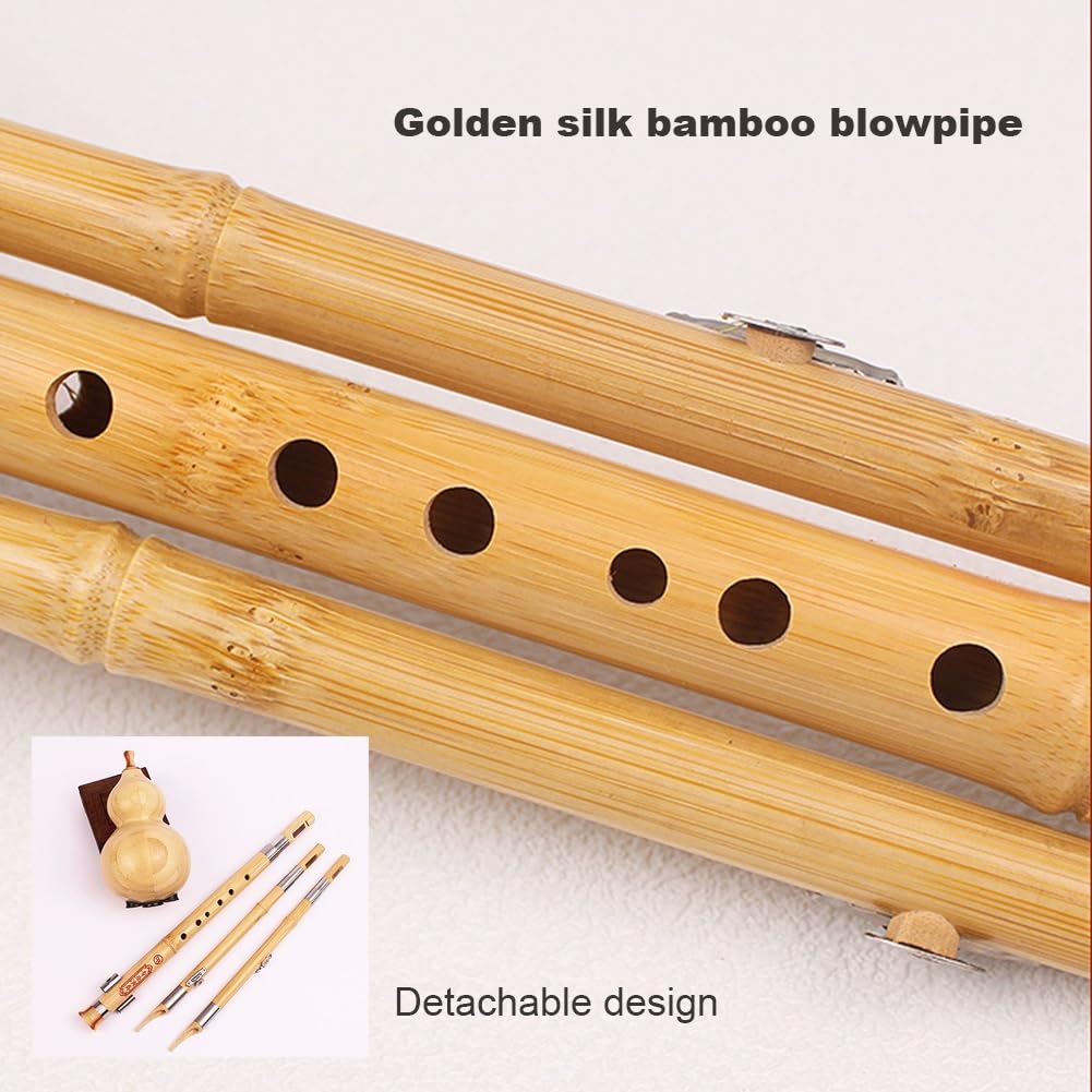 Cucurbita Flauto Bambù Strumento musicale tradizionale cinese Hulusi per principianti Amatori musicali (Size : C key)