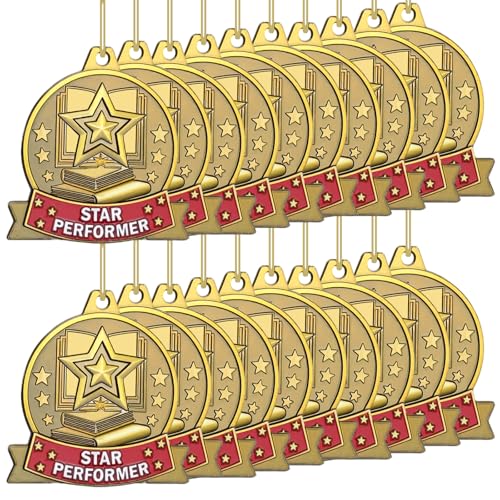 Loetere Academic Excellence Medals, 20 Pcs, Star Performer