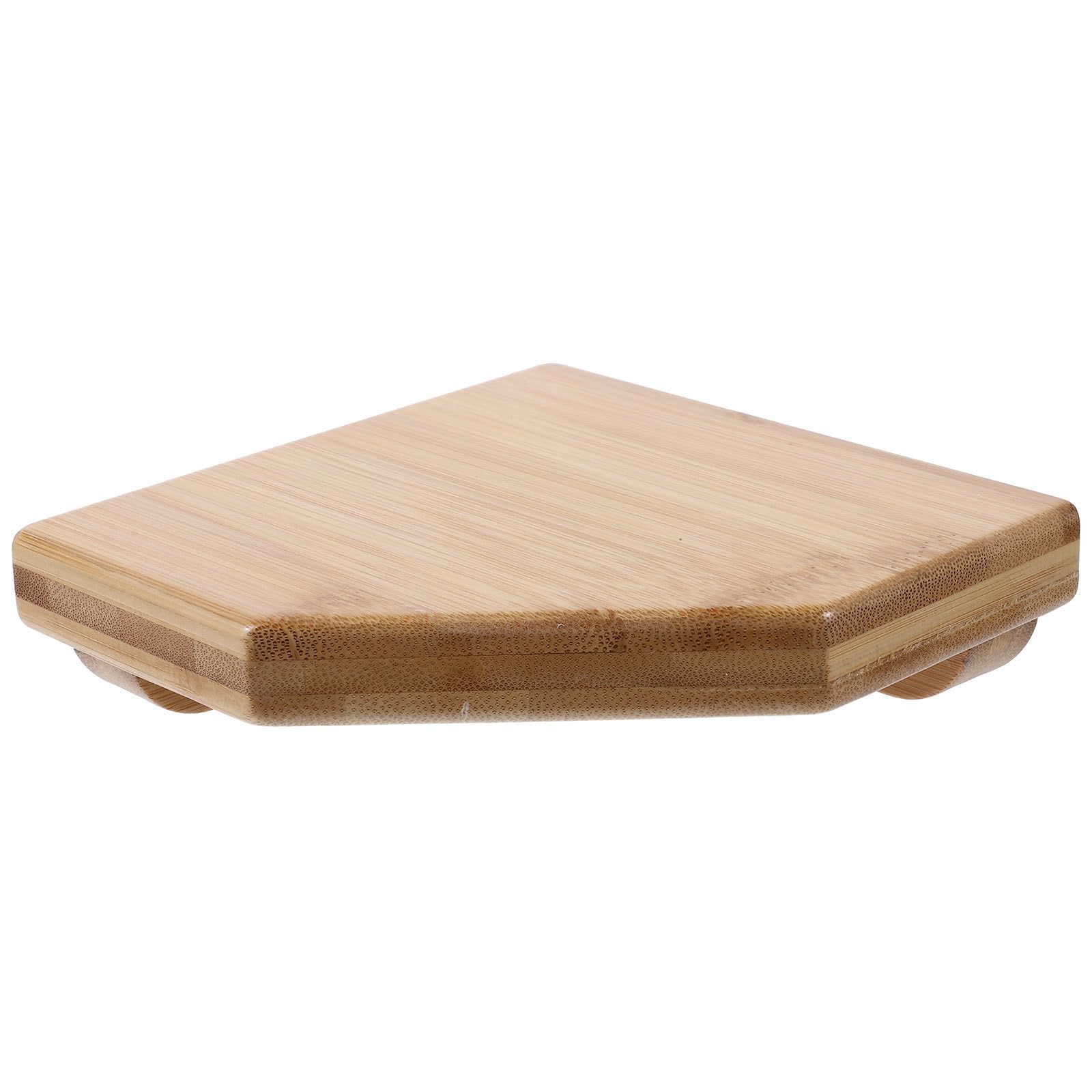 Étagère murale d'angle en bambou pour optimiser les petits coins
