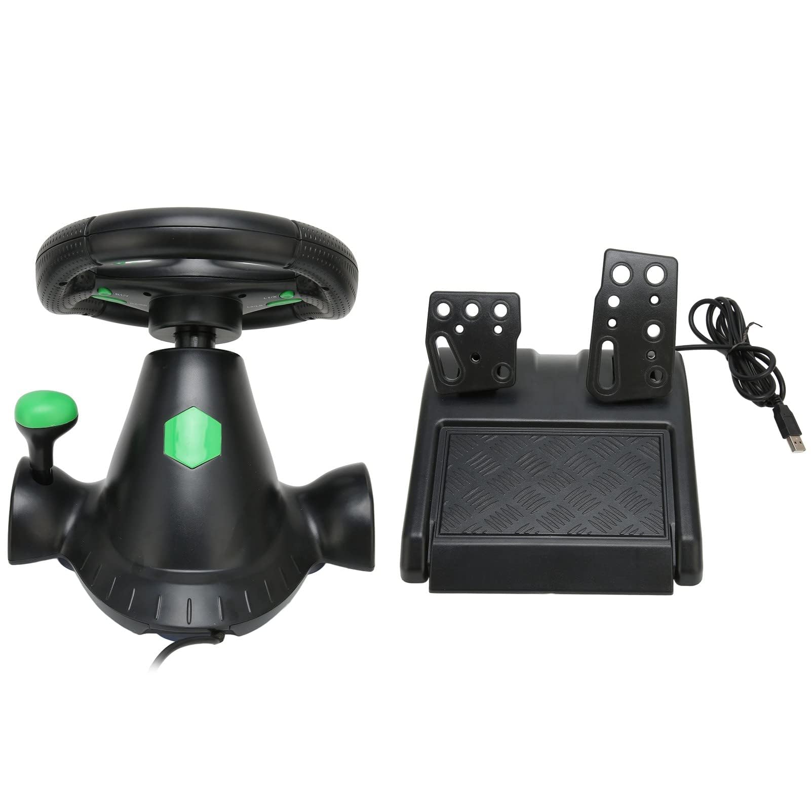 Dpofirs Volante da Gioco per PC Volante da Corsa per Volante da Corsa Ad Alta Simulazione di Gioco con Pedale per Guida Simulata
