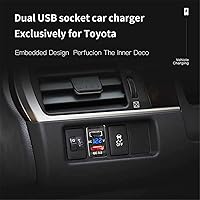 Vista 3 de Cllena Carga rápida 3.0 y PD USB C Dual USB puerto cargador adaptador de corriente para Toyota