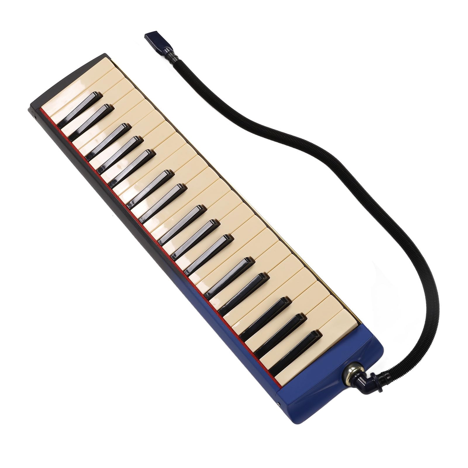 37 Klucz Melodica Instrument fortepian podwójne miękkie rurki 2 ustniki profesjonalna klawiatura powietrza z noszą worka muzyka naklejka dla początkujących studenci muzycy ABS