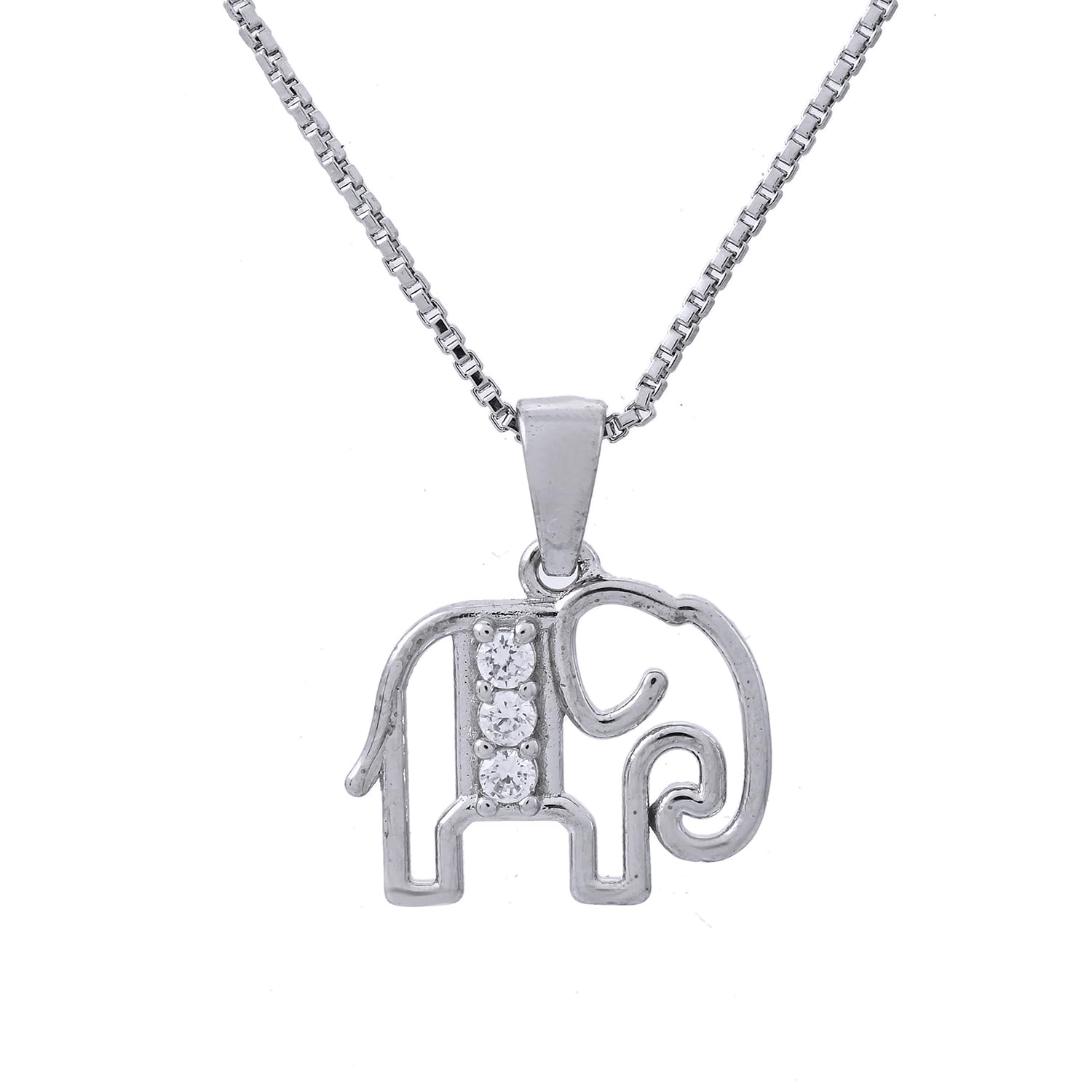 Tropical Wildlife Elegant Elephant Sterling Silver Pendant For Women|925 Sterling Silver|Precious|Daily Wear|Gift For Women-image-47