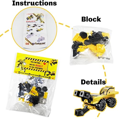 Miniatura 3 de WODMAZ Paquete de 24 bloques de construcción para vehículos, robots, bolsas de regalo, premios de carnaval, suministros de cumpleaños, recuerdos de