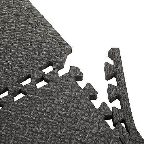 papababe Puzzle Exercise Mat with EVA Foam Interlocking Tiles for MMA Exercise, Gymnastics and Home Gym Protective Flooring (1/2\'\' Thick, 48 SQ.FT)