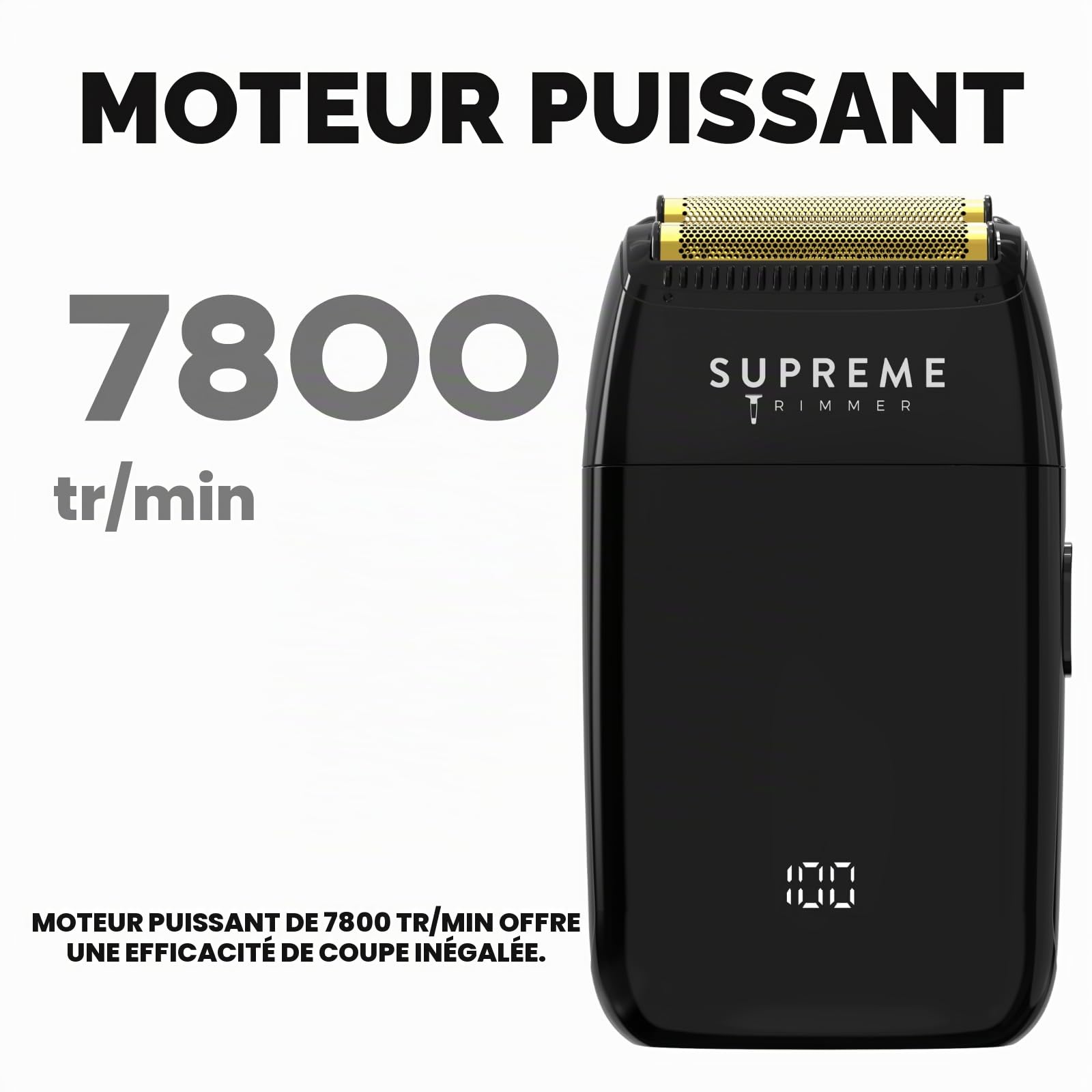 Supreme Trimmer Crunch Lite STF600 Rasoir professionnel double grille pour