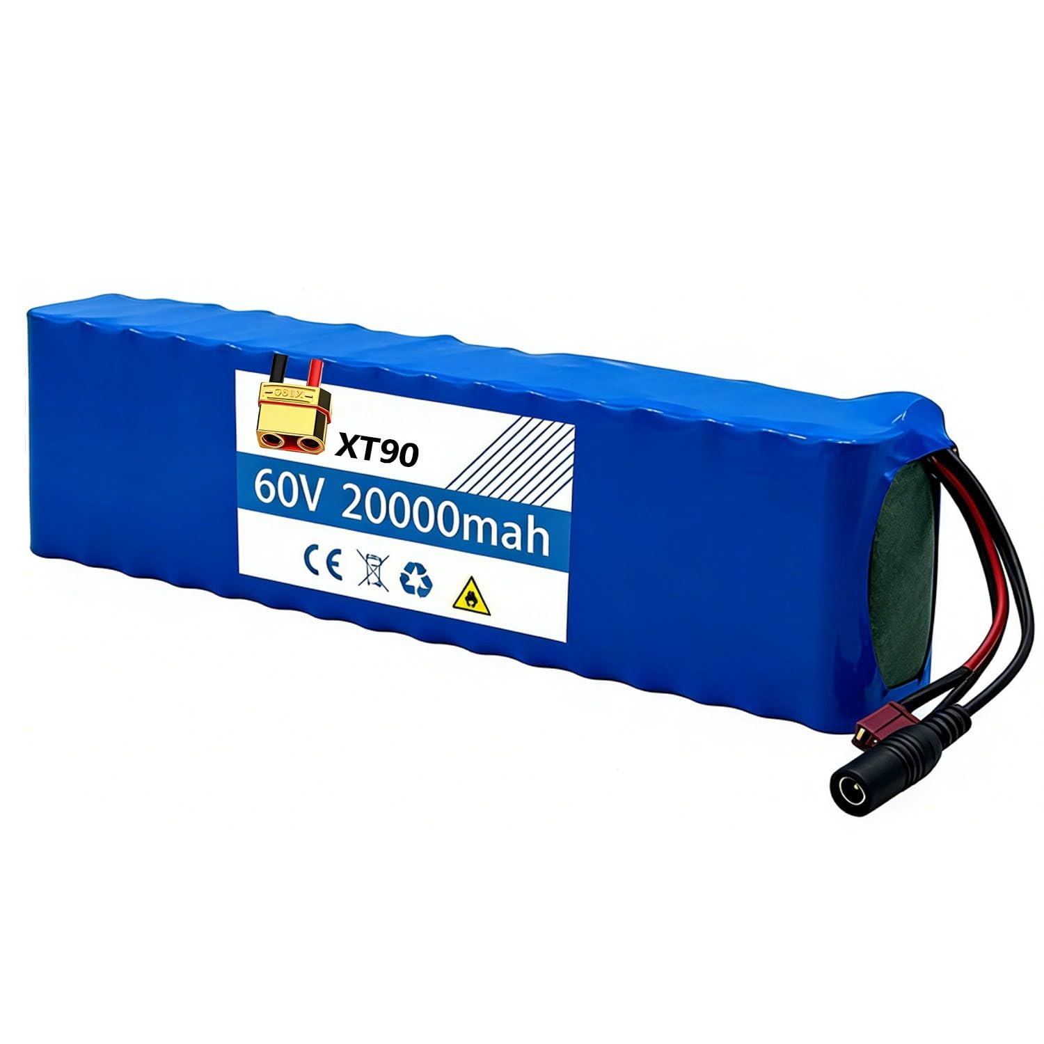 60V 20Ah Elektrofahrrad Batterie 16S2P E-Bike Akkupack Wasserdichter PVC-Akku Mit 67.2V 2A Ladegerät Für 200W 500W 800W 1000W Elektrisch Bike Scooter Moto Motor