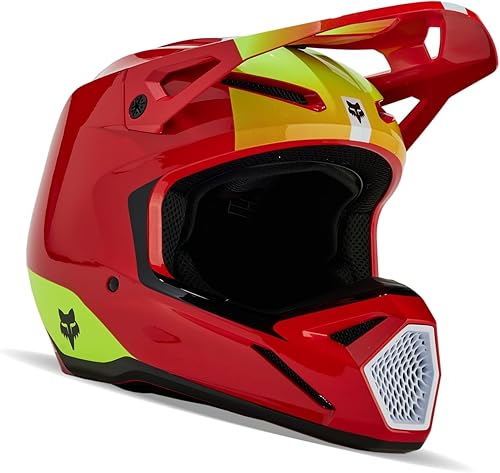 Miniatura 32 de Fox Racing Youth V1 Casco de Moto Motocross para Bicicleta de Tierra Índigo oscuro,Negro Lean,Escudo negro,Burla negra,Negro/Azul,Azul,negro, azul