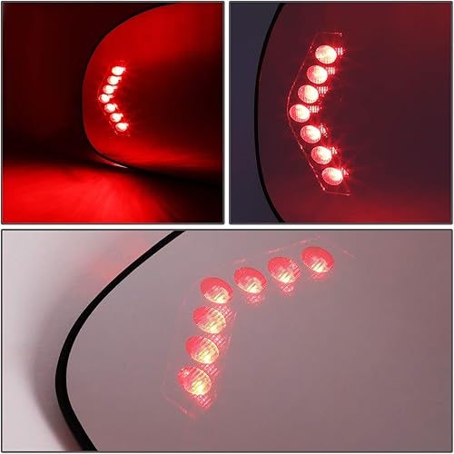 Miniatura 3 de DNA Motoring SMP-060-L Izquierda/Conductor Puerta Lateral Espejo Retrovisor Vidrio w/Calentador+LED Señal de Giro