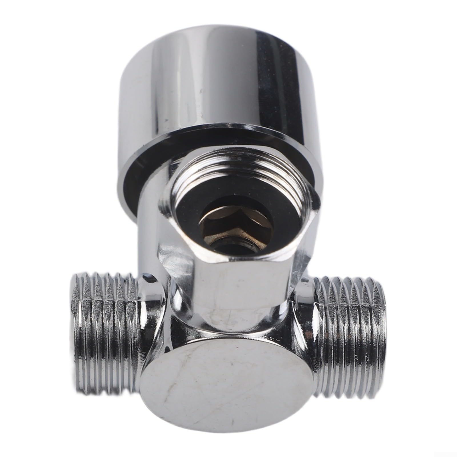 Mitigeur thermostatique pour eau chaude et froide - Contrôle de la température - En alliage de zinc - Robinet de douche pour salle de bain - Anti-brûlure - Finition argentée