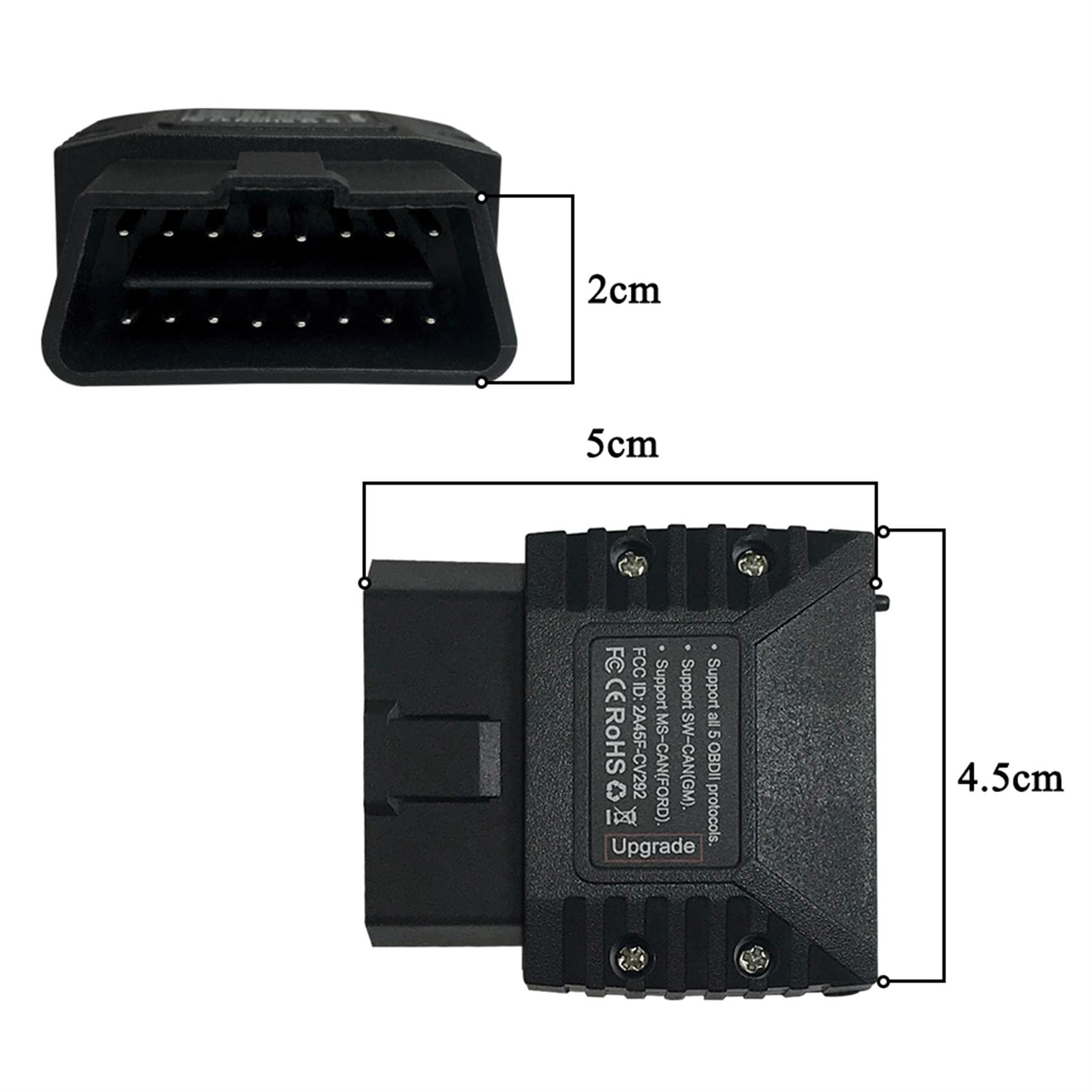 vLinker MC Mini Bluetooth OBD II Adaptador de escáner Herramienta de escaneo de diagnóstico del automóvil y Lector de código para Android (No iOS)
