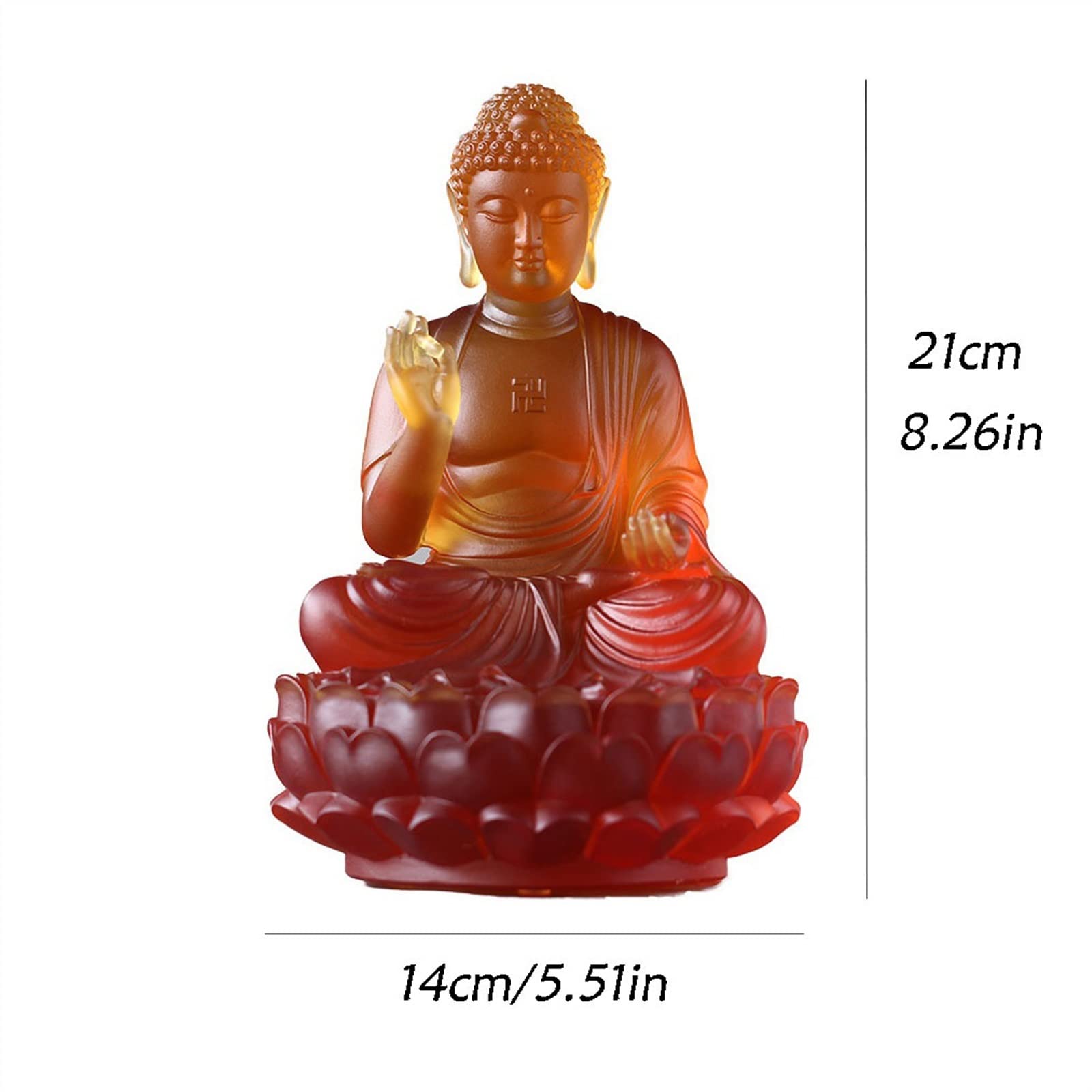 Statue di Buddha Ornamenti Zen Statue di Buddha smaltate Offerte familiari Buddha Seduto benedici la Pace Decorazione Feng Shui