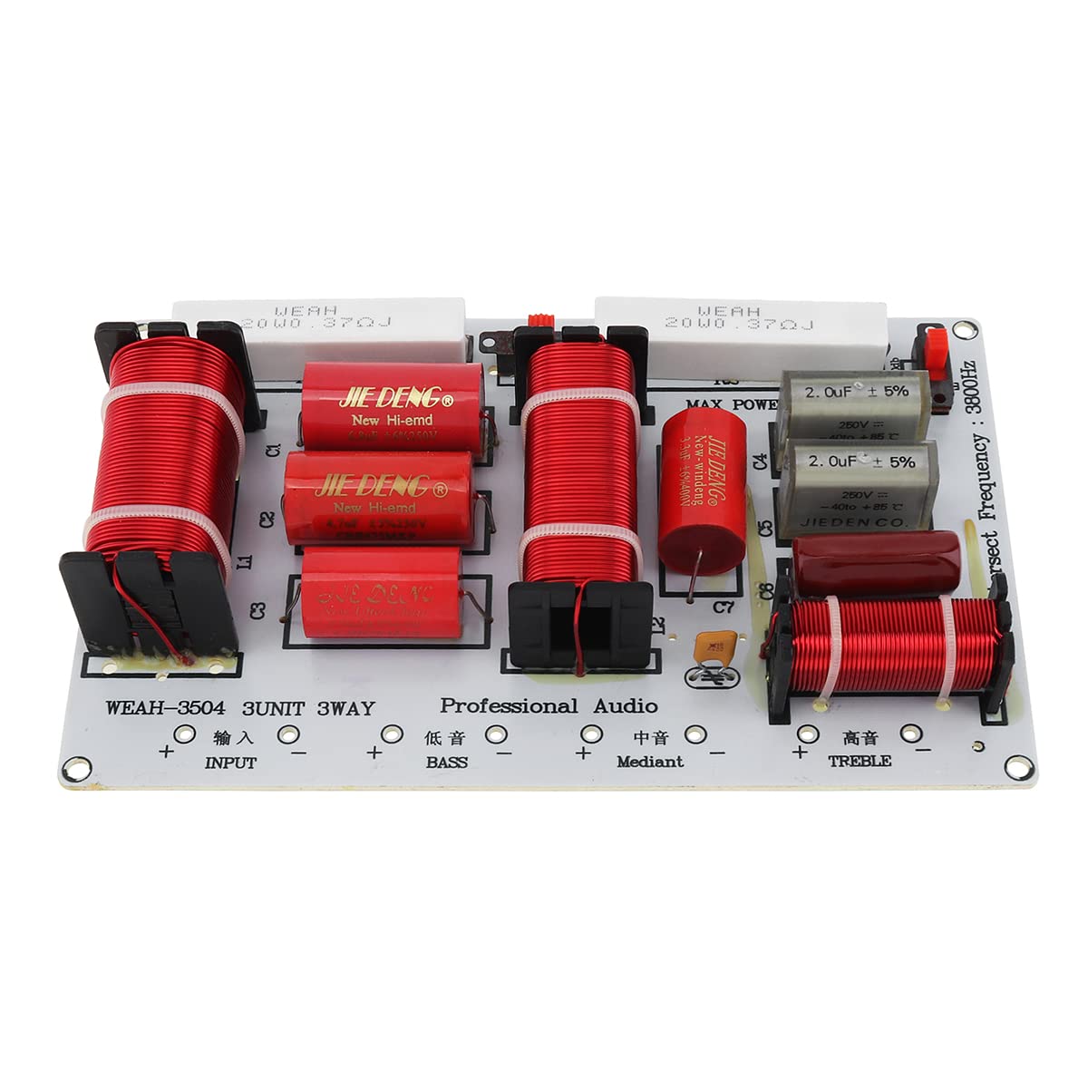 Lot de 2 filtres croisés à 3 voies pour haut-parleur 350 W