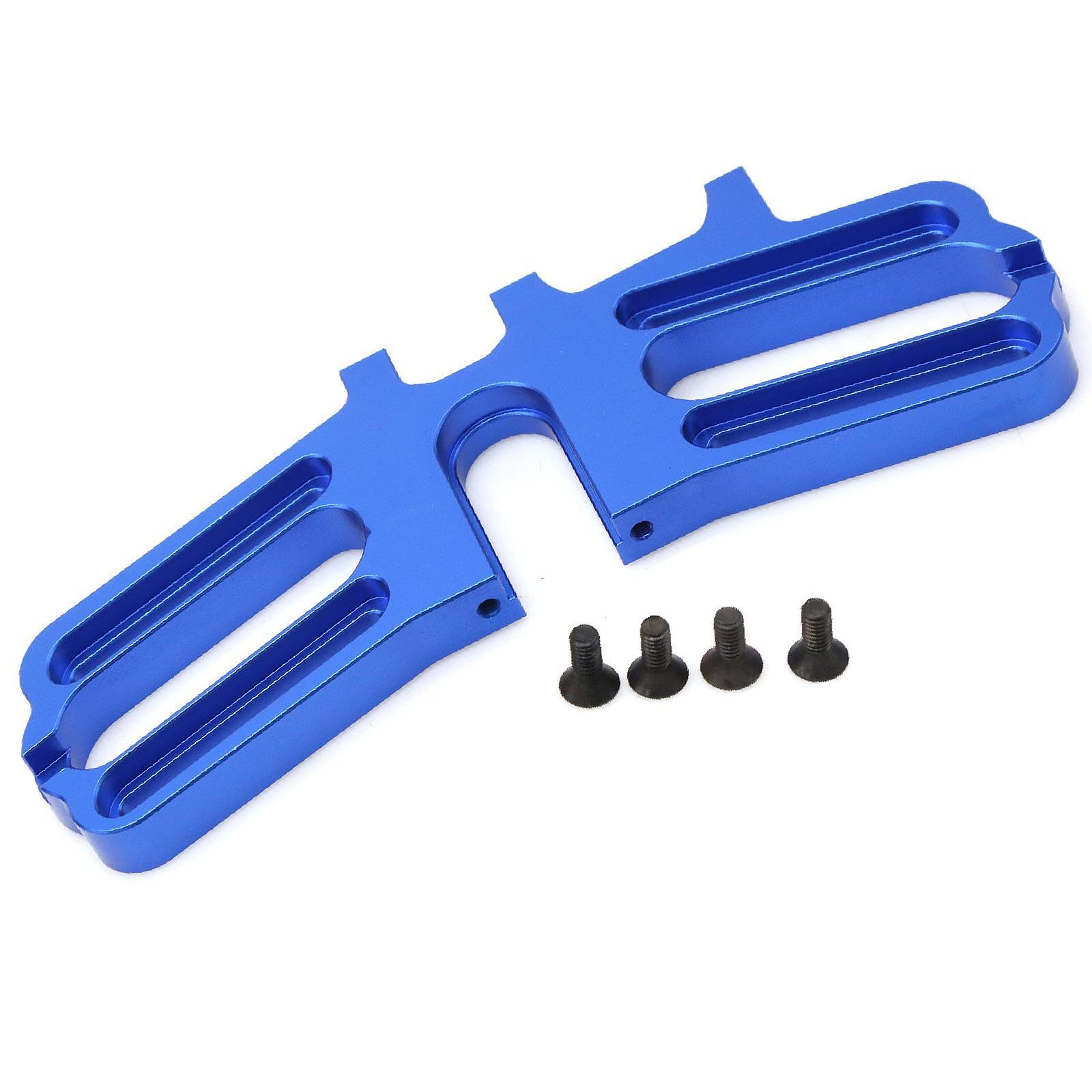 Colaxi 1:7 Scale RC Car Double Motor Bracket Wear Resistant DIY Modified Motor Mount Seat for Remote Control Vehicles Truck Fittings, Blue