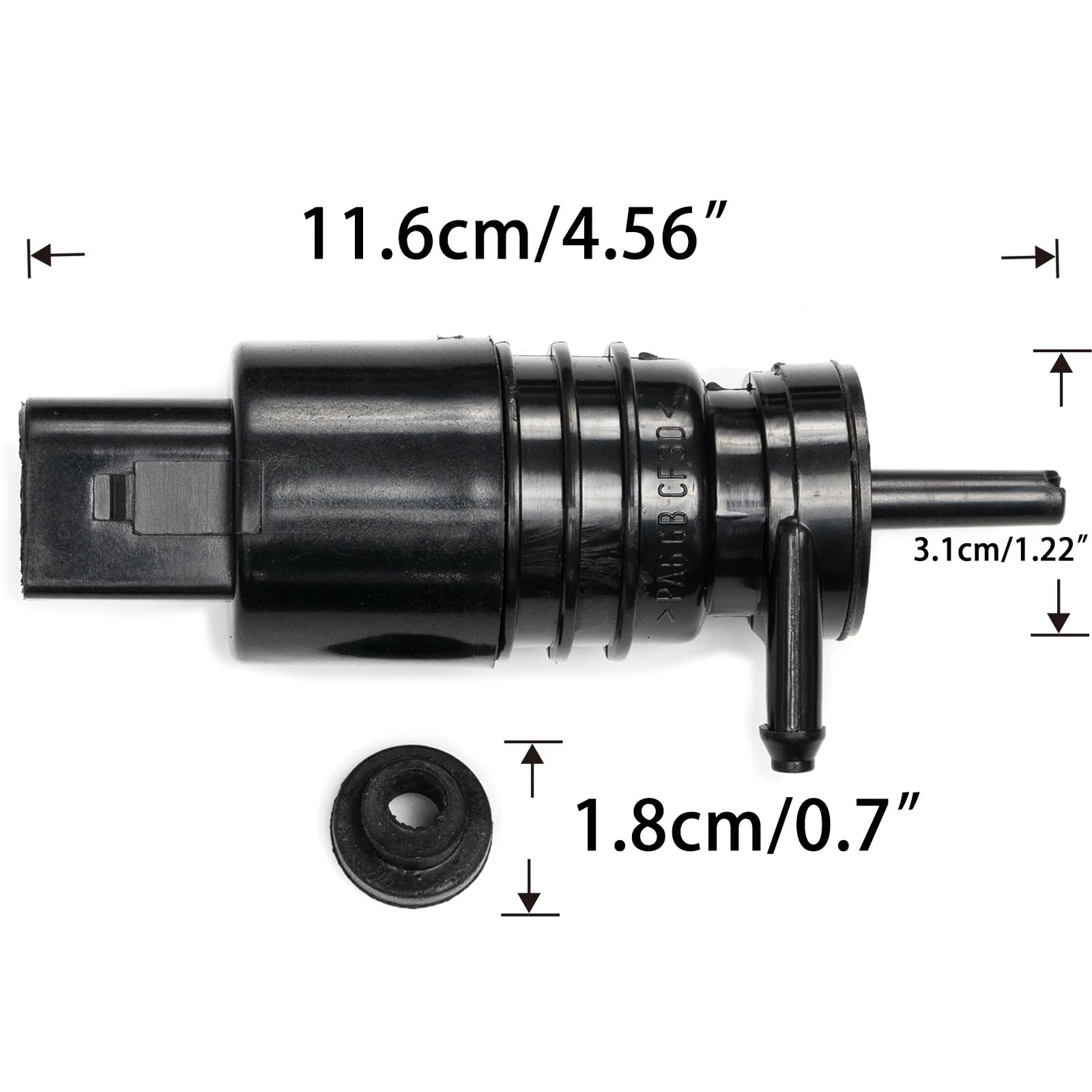 2X Motore lavavetri Pompa lavavetri tergicristallo 76846-Tf0-003 per Honda CRV per Odyssey