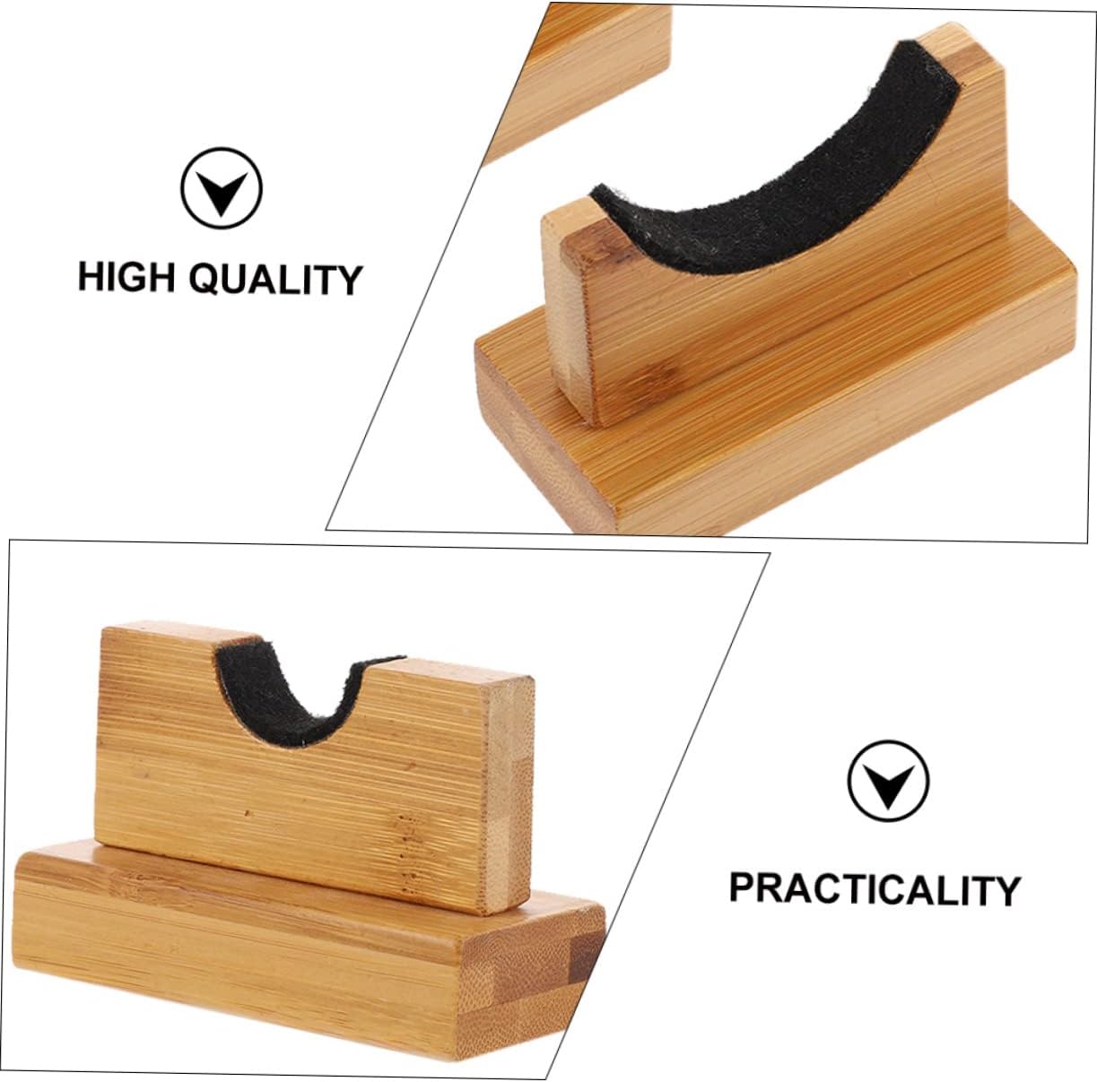 Bamboo Baseball Bat Display Mount Bracket Adjustable Storage Holder for Softball and Hockey Sticks 2-Piece Set for Sports Memorabilia